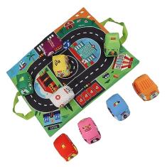 Conjunto de Brinquedos Macios para Crianças Pequenas, Conjunto de Brinquedos de Pano de bebê de Papel Sonoro, Cor Rica Educacional, Multifuncional Bonito Com Tapete de Jogo para