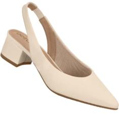 Sapato Feminino Beira Rio Scarpin Bico Fino Nude 36
