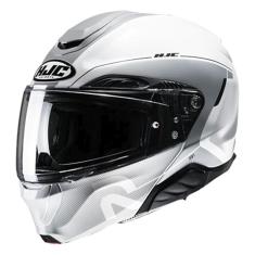 Capacete Hjc Rpha 91 Combust Branco E Cinza escuro 56 [F016]