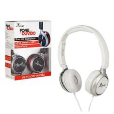 Headphone Fone De Ouvido Fio P2 Microfone Branco Kp-423 Knup