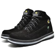 Bota Adventure Bell Boots Masculina Couro Cadarço Conforto, 41, Preto