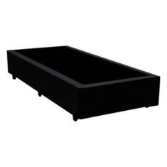 Base Box Preto de Cama Solteiro Resistente - FácilPedido