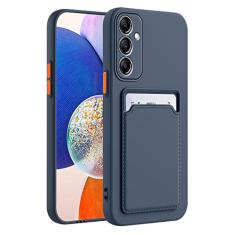 Capa para Samsung A14 5g, capa para Galaxy A14 5g com compartimento minimalista para cartão de crédito TPU macio TPU silicone resistente a arranhões fina slot para cartão capa protetora para Galaxy