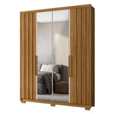 Guarda Roupa Casal Califórnia Ripado 4 Portas com Espelho - Moval