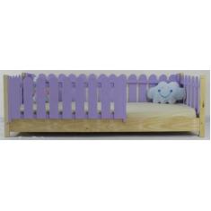 Cama Montessoriana Solteiro Base Colorida Madeira Maciça Pinus - Pipok