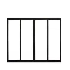 Janela 4 Folhas De Correr S/ Grade 1.00 X 1.20 Alumínio Preto Linha Modular - Hale