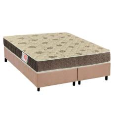 Cama Box Queen: Colchão Espuma D33 Orthoflex Comfortpedic + Base Crc Suede Clean (158x198)