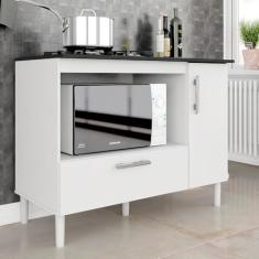 Balcão Para Cooktop Mila 1 Pt 1 Gav Branco - Móveis Arapongas Branco