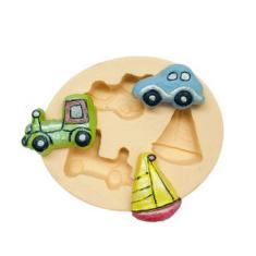 Molde De Silicone Trem, Carro, Barco, Brinquedo
