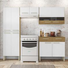 Cozinha 10 Portas Balcão 2 Gavetas Nala Freijó/supremo/cp-ripado Freijó