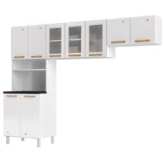 Cozinha Compacta Aço Diamante 9 Portas Branco - Telasul