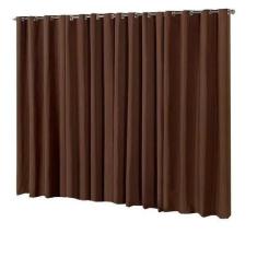 Cortina Blackout 3 M Marrom Ilhós Cromado - Beatriz Enxovais