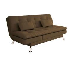 Sofá-Cama Casal 3 Lugares Amanda Marrom - Modern