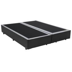 Base Box Blindado King Bipartido AColchoes Sintético Cinza 40x193x203