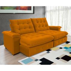 Sofá Coliseu 2.30m Retrátil E Reclinável Super Pillow - Terra