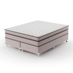 Cama Box Queen 158X198X63Cm Molas Ensacadas Sonhare Bege