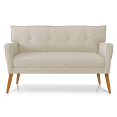 Namoradeira Linho Pés Palito Castanho Cor Grosso Bege