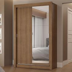 Guarda-Roupa Solteiro 2 Portas de Correr com Espelho 2 Gavetas Vivare Madesa