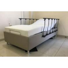 Cama Hospitalar Residencial Articulada + Colchão Luxo com Massageador até 110kg + Regulagem de Altura