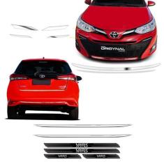Kit Acessório Grade Yaris Hatch + Frisos + Soleira Protetora - SPORTIN