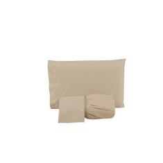 Jogo de Cama Lençol King 3 Peças Ponto Palito Simples Percal 140 Fios 