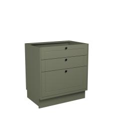 Balcão De Cozinha 80cm 3 Gavetas Sevilha Verde Hill