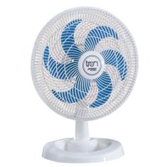 Ventilador Mesa Lorena Branco Oscilante 127V Pás Azul - CASA H, 110V