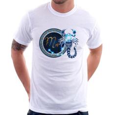 Camiseta Signo Escorpião Astrologia - Foca na Moda, Branco, M