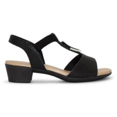 Sandália Usaflex Feminina Salto Bloco Casual MM0801-Feminino