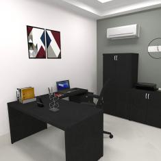 Mesa Reta Natus 40mm 160 Bramov Móveis Preto