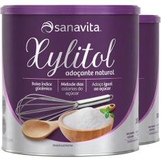 Kit 2 Xylitol Adoçante Natural 300g Sanavita Sem Lactose