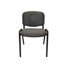 cadeira prisma iso desmontável estofado  para recepção igreja recepção escritório cor cinza