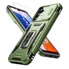 FUNMIKO Capa para Samsung Galaxy A15 com capa de lente de câmera deslizante atualizada e suporte magnético forte - Capa protetora à prova de choque de nível militar para homens, mulheres e meninas -