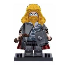 Boneco Blocos De Montar Thor Cabelo Cromado Vingadores