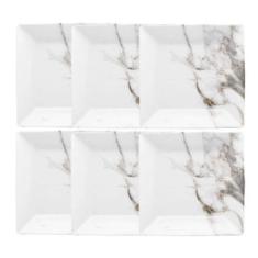 Conjunto de Pratos Fundos 06 Peças Golden Stone Oxford