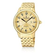 Relógio Pulso Jean Vernier Masculino Aço Dourado Jv01128