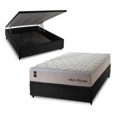 Conjunto Box Baú Roma Bege 138x188x78 c/ Molas Ensacadas - King House