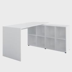 Mesa Para Escritório Extensível Escrivaninha Home Office Nero A02 Branco - Lyam Decor