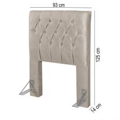 Cabeceira Solteiro Estofada 93cm Grécia Carmolar Palha