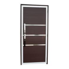 Porta Lambril Evolution Com Puxador Super 25 210cm X 90cm Brimak Mix Corten