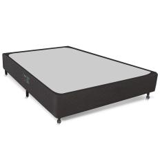 Base Box Para Colchão Casal Castor Sleep Class Pocket Hibrido Com Rodízio 40x138x188 Cm Cinza