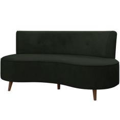 Sofá Chaise Living 2 Lugares 160cm para Sala Istambul K01 Veludo Verde