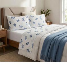 Jogo Lençol Cama King 4 Peças Algodão Percal 150 Fios Essencialle - MA