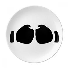 Prato com desenho de gesto de punho decorativo de porcelana salver talheres, prato de jantar