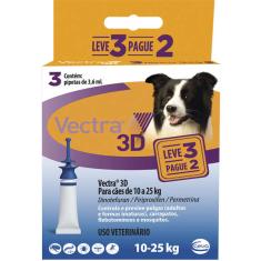 Vectra 3D para Cães de 10 a 25 Kg 3,6 mL - Leve 3 Pague 2