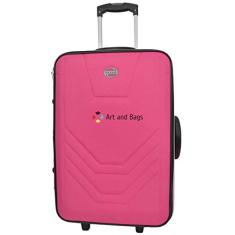 Village Nacional Mala P Pequena Bordo Fúcsia - 2 Rodas Giratórias, Alça Superior e Lateral, Resistente e Leve