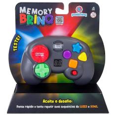 Jogo da Memória Eletrônico Controle Memory Brinq Luzes Efeitos Sonoros Contador Polibrinq
