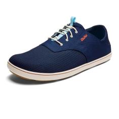 OLUKAI Nohea Moku Tênis masculino, tênis para o dia todo, sem cadarços e estrutura elástica, malha respirável e solas de borracha para todos os climas, Profundidades mais profundas/areia branca, 41