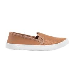 Tênis Moleca Slip On Napa Feminino Bege