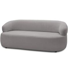 Sofá 3 Lugares Orgânico Sala De Estar Living 170cm Carmen F04 Veludo Cinza - Lyam Decor